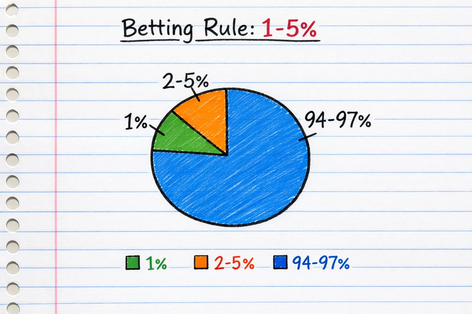 Gráfico simple mostrando distribución de porcentajes de apuesta