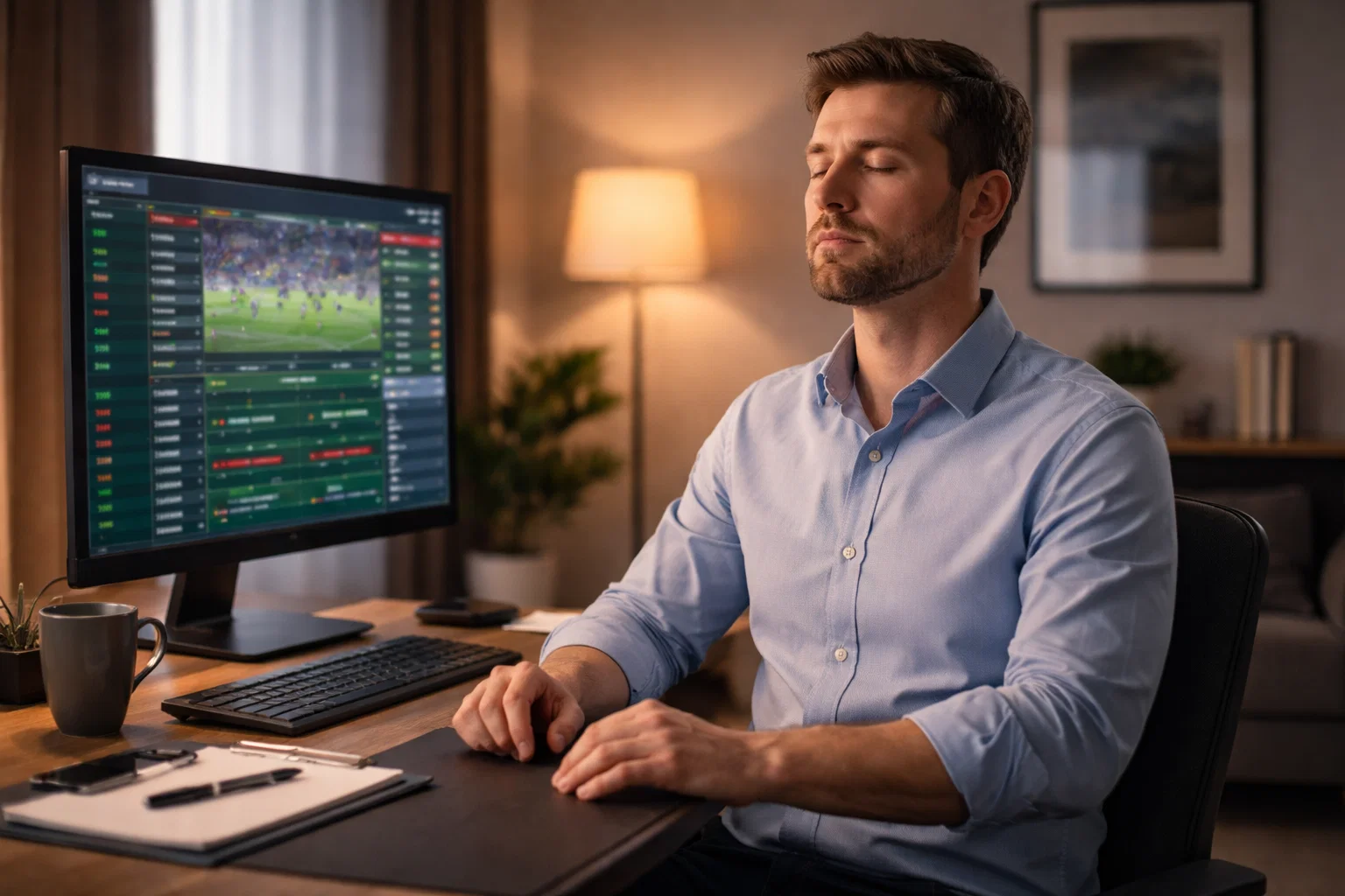 Apostador manteniendo la compostura y disciplina durante una sesión